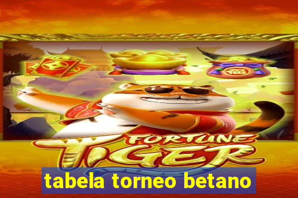 tabela torneo betano